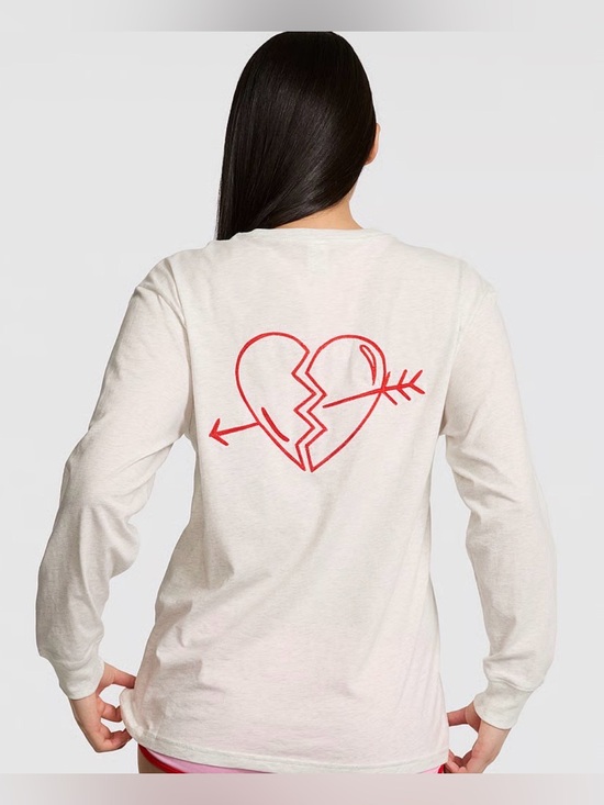 PINK Victoria's Secret Tops - PINK VICTORIAS SECRET CAMPUS COTTON LONG-SLEEVE TEE 💔